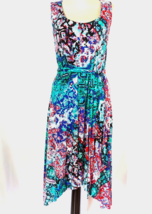 Soma Wayward Scarf Dynasty Print Sleeveless Dress Shark Bite Hem Women&#39;s... - £19.75 GBP
