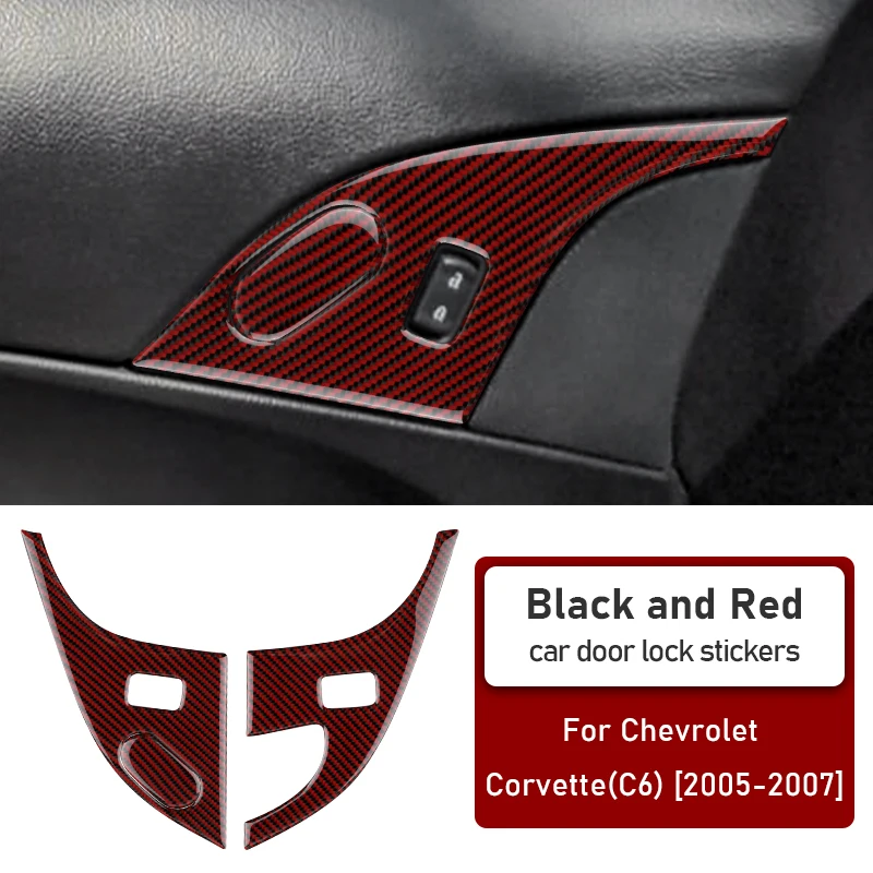   for Corvette C6 2005-2013 Accessories Car Door Lock Panel Switch Fe Cover Stic - $112.15