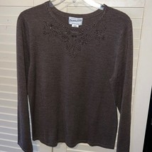 Vintage Pendleton Merino wool sweater with hand beaded details size medium - £34.70 GBP