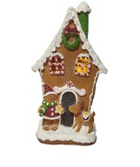 LIGHTED GINGERBREAD HOUSE Christmas Clay Dough Candyland House 12&quot; High ... - $38.00