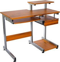 Complete Computer Workstation Desk From Techni Mobili, Wood Grain, 38&quot; W X 22&quot; D - $178.97