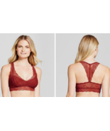 Gilligan O&#39;Malley Women&#39;s Lace Racerback Bra Bralette Sz L Salsa NWT - $257.29 MXN