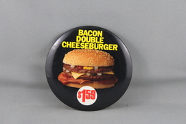 Vintage McDonalds Pin - Bacon Double Cheeseburger 1.59 - Celluloid Pin - $15.00