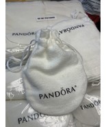 NEW 100% Authentic Pandora White Pouch Anti Tarnish Jewelry Bead Drawstr... - £3.46 GBP