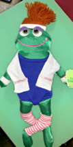 Jane Ponda Fronda Croakettes Plush Stuffed Doll Frog 1983 w/ Tags - $9.78
