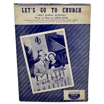 Lets Go to Church Piano Sheet Music Vintage Steve Allen 1950 Jimmy Wakely - £6.72 GBP