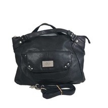 Relic Collection Purse Satchel Crossbody Hand Bag Black Faux Pebbled Leather  - £21.36 GBP