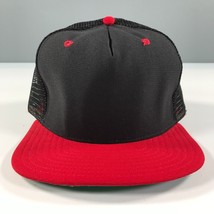 Vintage Trucker Hat Red Brim with Black Dome Boys Youth Size New Era Pro... - $10.39
