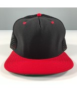 Vintage Trucker Hat Red Brim with Black Dome Boys Youth Size New Era Pro... - £8.14 GBP