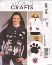 McCall's Crafts Pattern M5726 for (Cat) Appliques for Purchased Sweatshirt. - $4.94