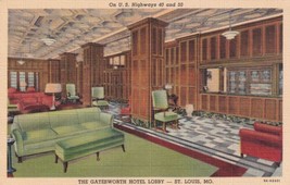St. Louis Missouri MO Gatesworth Hotel Lobby Postcard D06 - £2.38 GBP