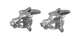 Zeckos Chrome Plated Scooter Cuff Links Cufflinks Mod - £11.22 GBP