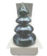 Vtg Hand Blown Glass Ornament Christmas Tree Zorza of Poland 6&quot; Green Po... - $23.64 CAD
