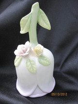 Vintage American Greetings Genuine Porcelain Rose Petal Bell  1982 - $8.56