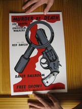 Murder By Death Poster March 4 Baker Ballroom Concert Red Dahlia - £70.65 GBP