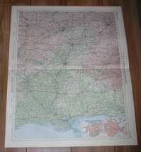 1957 Vintage Map Of Louisiana New Orl EAN S Mississippi Arkansas Scale 1:2,500,000 - £20.68 GBP