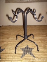 Wrought Iron Mug Rack Cup Holder Kitchen Black - £16.73 GBP