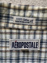Aeropostale Button Down Men&#39;s Shirt  Plaid Short Sleeve  Casual  100% Cotton - £6.67 GBP
