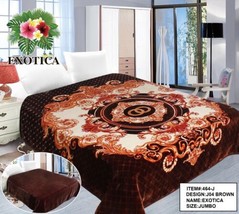 Vintage Brown Color Exotic Plush Heavy Blanket Softy &amp; Warm California King - £85.68 GBP