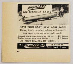 1951 Print Ad Airollers for Beaching Heavy Boats Made in Guilford,Connecticut - £6.57 GBP