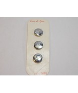 VINTAGE BUTTONS NEW OLD STOCK CASA DE LEON 3 SILVER CROWN OVER MONOGRAM - $10.84 CAD