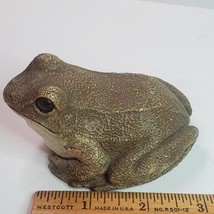 Sandicast Frog Toad Figurine Hand Cast Sandra Brue 1984 Glass Eyes Reali... - £19.57 GBP