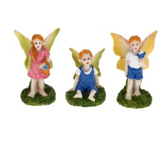 Fairy Figurines, set of 3, Fairy Garden Decor, Fairies Craft, Plastic 1-1.5&quot; - £7.98 GBP