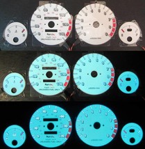 For 90 91 92 93  Acura Integra GSR White Face Indiglo Reverse Glow Gauges 9K RPM - £22.89 GBP