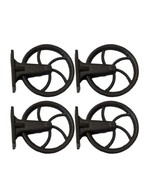 4 Cast Iron Wall Mounted Pulley Rustic Brown Color 5&quot; Diameter For Decor... - $96.99