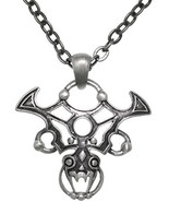 Jewelry Trends Viking Dragon Skull Gothic Pewter Pendant Necklace 23&quot; - £25.23 GBP