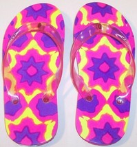 NWT Speedo Girl&#39;s Pink Tie Dye Print Flip Flops Thongs, M (2/3) or L (4) - £6.55 GBP