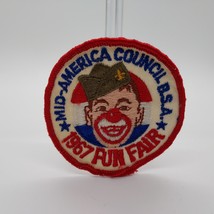 Vintage 1967 BSA Mid-America Council Fun Fair Clown 3&quot; Diameter Patch - $16.71