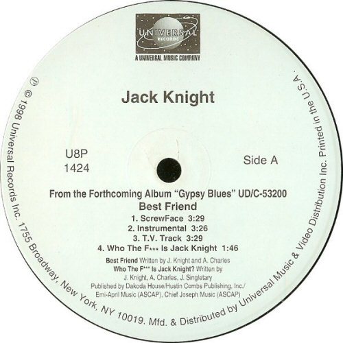 JACK KNIGHT BEST FRIEND / RIDIN&#39; HIGHER U.S. PROMO 12 INCH SINGLE 1998 8... - $9.89
