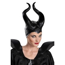 Deluxe Disney Maleficent Costume Headpiece Evil Queen Hat Women Black Horns - £34.61 GBP