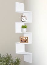 5-Tier Corner Shelves, Floating Corner Shelf, Wall Organizer Storage, Easy-to-As - £33.77 GBP