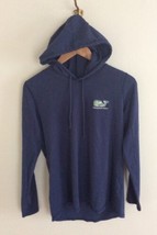Womens Vineyard Vines Blue Pullover Green Camo Print Whale Medium Hoodie  K - $11.74