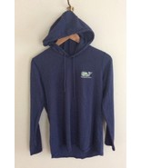 Womens Vineyard Vines Blue Pullover Green Camo Print Whale Medium Hoodie  K - $16.06 CAD