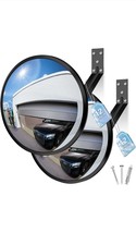 12 inch Acrylic Convex Mirror, Adjustable Wide Angle View Indoor Securit... - $34.64