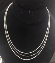 vintage multi strerling silver necklace signed Italy 333Ar 295 12 Grams Up To18” - £48.56 GBP