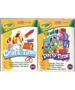 2 Crayola (PC CD-ROM) Craft Time Brand New Party TIme &amp; Craft Time RARE ... - £4.68 GBP