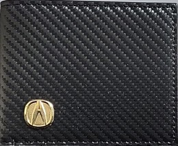 ACURA WALLET 3d Metal Gold /Silver Logo  Carbon Fiber Leather + FREE KEY... - $49.00