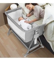 Cowiewie Baby Bassinet, Beside Sleeper for Baby Easy Folding Bedside Bas... - £98.59 GBP