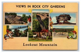 Multiview Lookout Mountain Chattanooga Tennessee TN UNP Linen Postcard S10 - £3.11 GBP