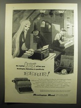 1952 Remington Rand Noiseless Typewriter Ad - cartoon by Chas Addams - $18.49