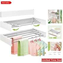 Foldable Stainless Steel Wall Drying Rack - Stylish &amp; Durable Laundry So... - $93.01