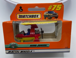 Matchbox Mattel Wheels Aero Junior #75 1998 Helicopter Vintage Boxed  - $6.64