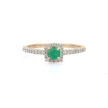 14K Gold Emerald Wedding Ring - £287.31 GBP