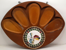 Angel Brand Cheese Board with Serving Dishes 1970s Japan Solid Teak Vintage - £35.61 GBP