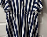 Shein Curve Striped Wrap Dress Womens Plus Size 3XL Blue White Striped F... - £15.78 GBP