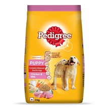 Pedigree Puppy Dry Dog Food, Chicken &amp; Milk, 3 kg Pack - £65.23 GBP